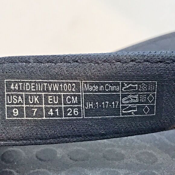 Vionic Tide II Patent Leather Sandal Women's 9 Navy Blue Orthotic Comfort Thongs - Picture 9 of 10